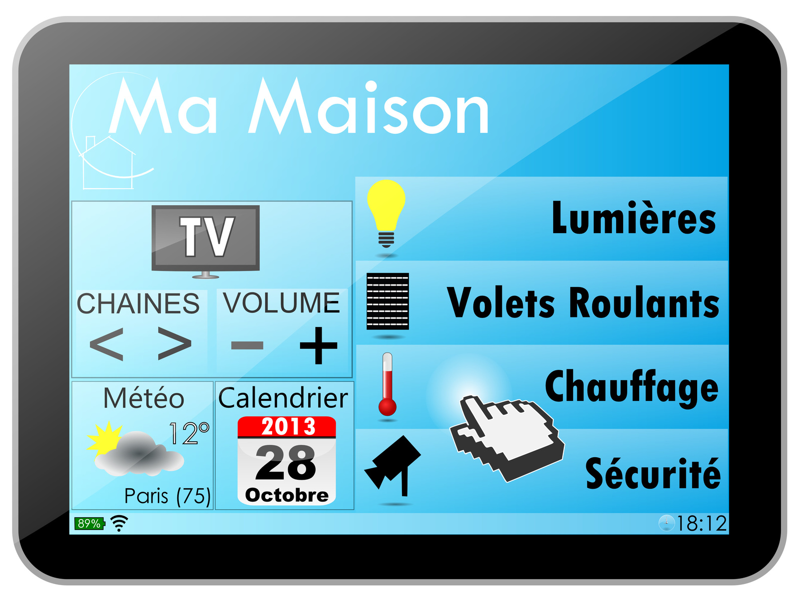 Tablette Tactile : Domotique dans une maison