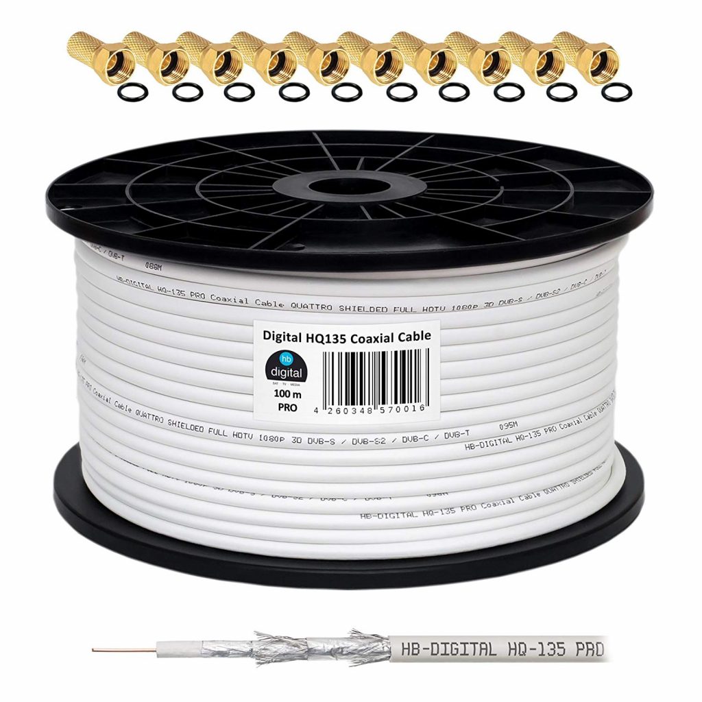 Câble coaxial de 100 mètres